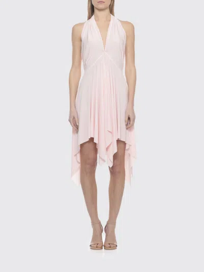Norma Kamali Pleated Stretch-jersey Mini Dress In Pink