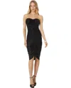 Norma Kamali Dress Women Black Shirred Front Strapless Sweetheart Neck Buu689 In Black