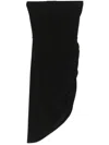 Norma Kamali Strapless Draped Mini Dress With Asymmetric Hem