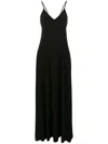 Norma Kamali Maxi Dress With Spaghetti Straps And V-neck In Black
