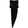 Norma Kamali Side-drape Off-shoulder Gown In Black
