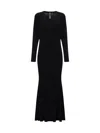 Norma Kamali Scoop Neckline Maxi Dress In Black