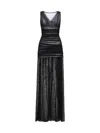 Norma Kamali Tara Pickleball Gown In Black/snow White