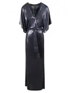 Norma Kamali Column Silhouette Long Length Dress In Blue