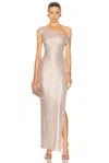 Norma Kamali Drop Shoulder Fitted Gown With Side Slit Baby