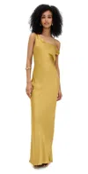 Norma Kamali Drop Shoulder Maria Gown Asparagus In Asparagus