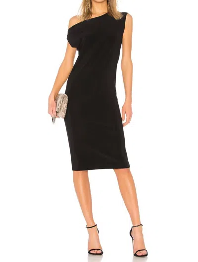 Norma Kamali Drop Shoulder Sleeveless Dress In Black