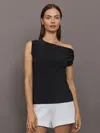 Norma Kamali Drop Shoulder Top In Black