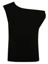 Norma Kamali Drop Shoulder Top In Black
