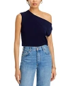 Norma Kamali Drop Shoulder Top In True Navy