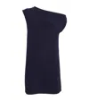 Norma Kamali Mini Dress With Dropped Shoulder Dresses Blue In Blue