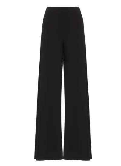 Norma Kamali Elastic Palazzo Pants In Black