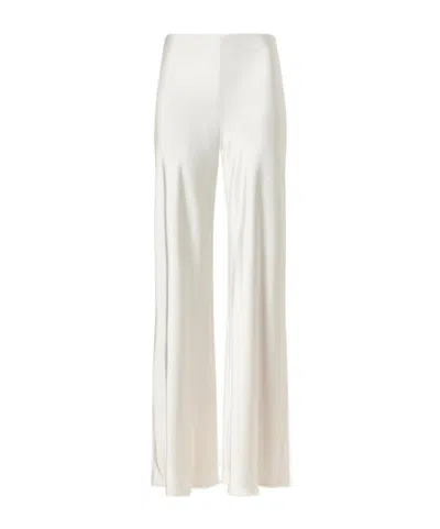 Norma Kamali Elastic Waist Casual Pants In White