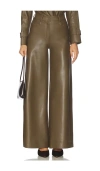 Norma Kamali Elephant Wide Leg Pant In Brown