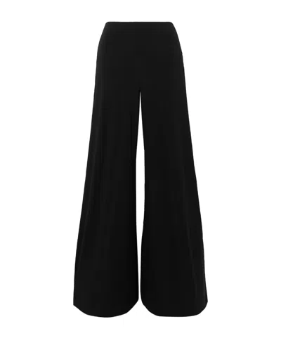 Norma Kamali Elephant Stretch-jersey Wide-leg Pants In Black
