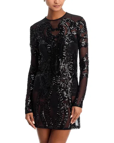 Norma Kamali Embellished Mini Dress In Black