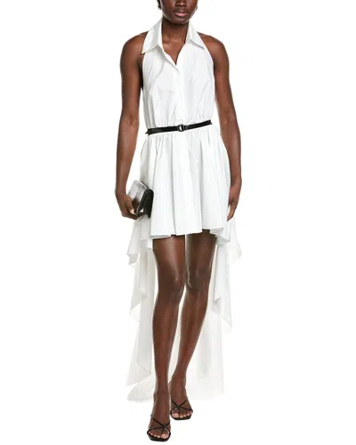 Norma Kamali Embroidered Flare Top In White
