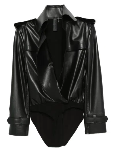 Norma Kamali Epaulet-detail Trench Top In Black