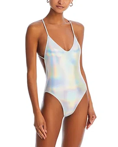 Norma Kamali Fara Slip Mio One Piece Swimsuit In Multi