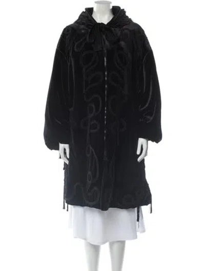 Pre-owned Norma Kamali Faux Fur Coat In Black