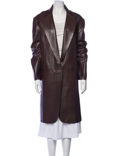 Pre-owned Norma Kamali Faux Fur Coat In Brown