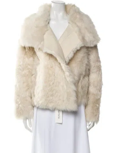 Pre-owned Norma Kamali Faux Fur Coat In Neutral