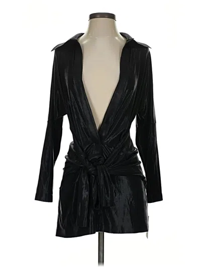 Pre-owned Norma Kamali Faux Leather Jacket In Black