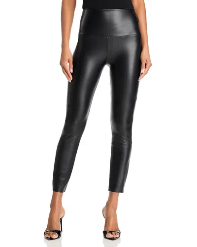 Norma Kamali Faux Leather Long Leggings In Black