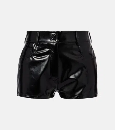 NORMA KAMALI FAUX PATENT LEATHER SHORTS