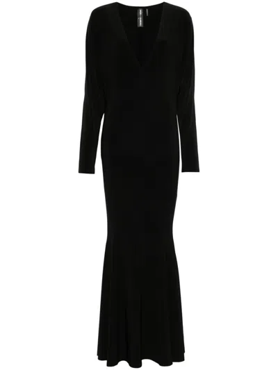 NORMA KAMALI FISHTAIL V-NECK GOWN