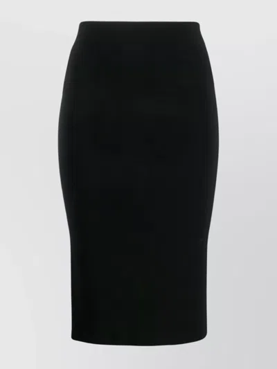 Norma Kamali Fitted High-waisted Knee-length Tube Skirt In Black