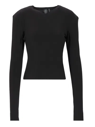 NORMA KAMALI FITTED LONG SLEEVE TOP