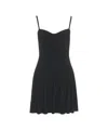 Norma Kamali Fitted Mini Dress With Sweetheart Neckline In Black