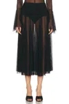 Norma Kamali Flared Skirt To Midcalf With Panty Black