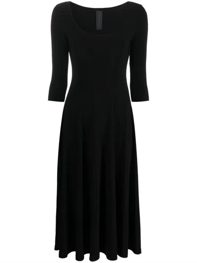 NORMA KAMALI NORMA KAMALI FLARED MIDI DRESS