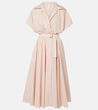 Norma Kamali Flared Midi Dress In Pink
