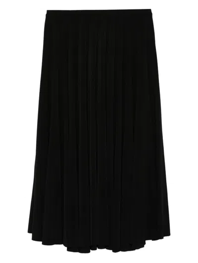 Norma Kamali Flared Midi Skirt In Black