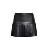 Norma Kamali Flared Mini Skirt With Pleated Hem