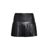 Norma Kamali Flared Mini Skirt With Pleated Hem