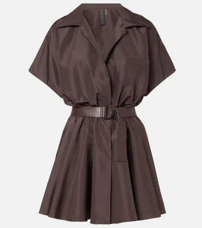 Norma Kamali Flared Minidress In Brown