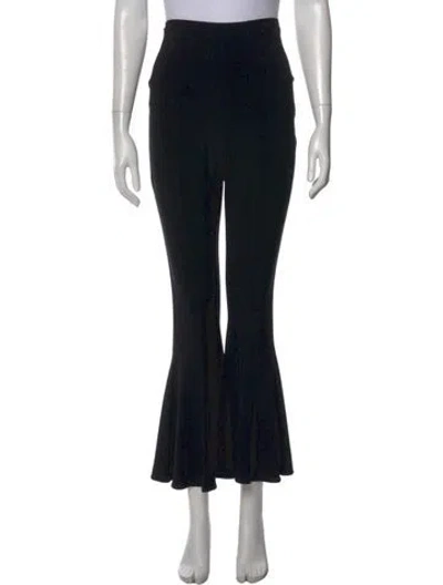 Pre-owned Norma Kamali Flared Pants In Black