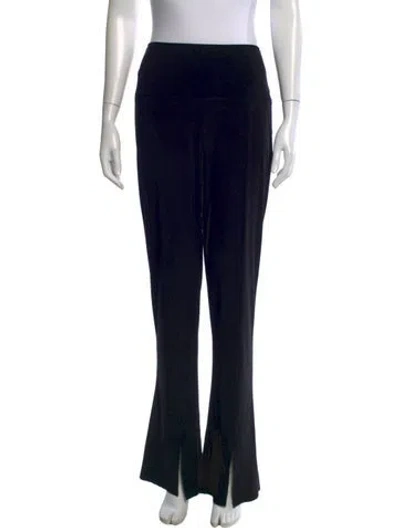 Pre-owned Norma Kamali Flared Pants In Black