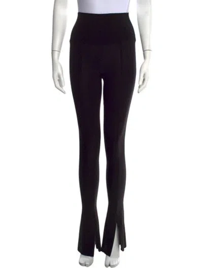 Pre-owned Norma Kamali Flared Pants In Black