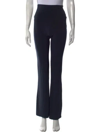 Pre-owned Norma Kamali Flared Pants In Blue
