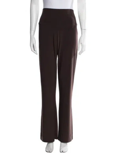 Pre-owned Norma Kamali Flared Pants In Brown