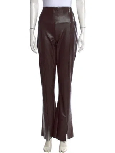 Pre-owned Norma Kamali Flared Pants In Brown