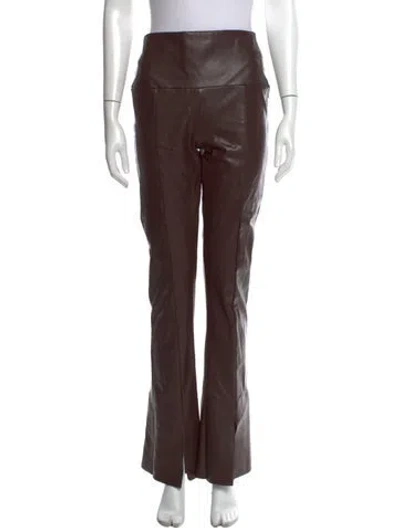 Pre-owned Norma Kamali Flared Pants In Brown
