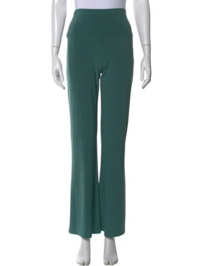 Pre-owned Norma Kamali Flared Pants In Green