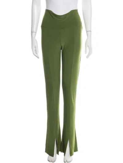 Pre-owned Norma Kamali Flared Pants In Green