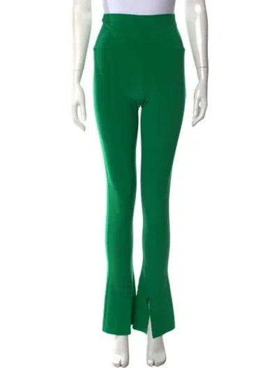 Pre-owned Norma Kamali Flared Pants In Green